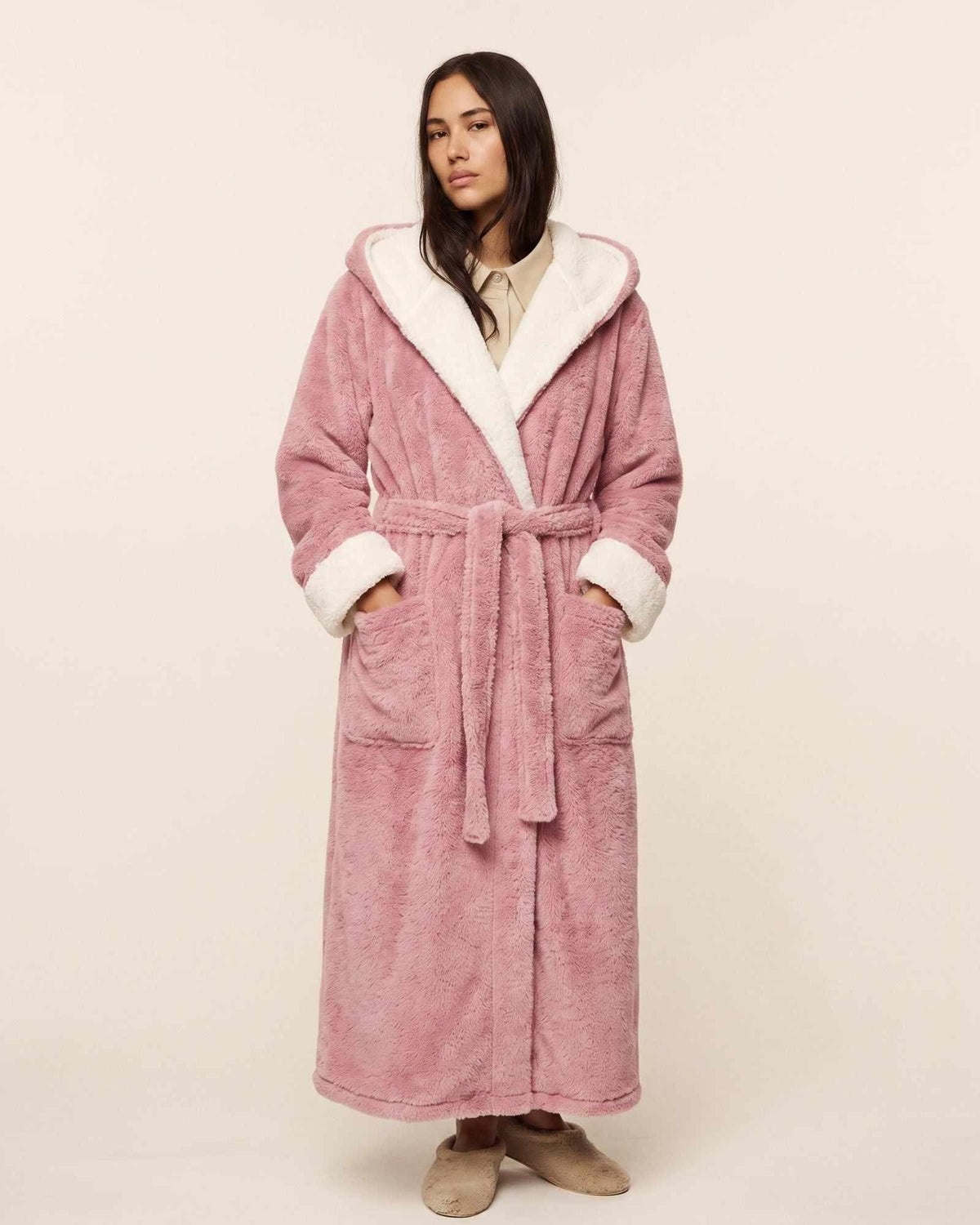 Peignoir Capuche Polaire Femme