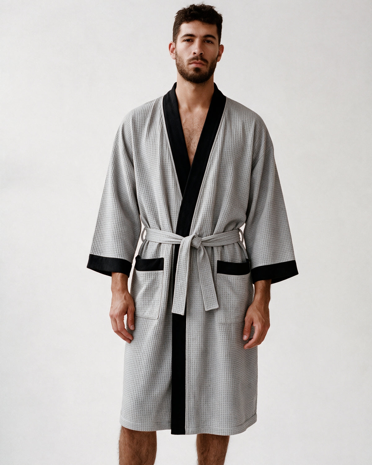 Peignoir Court Homme Coton