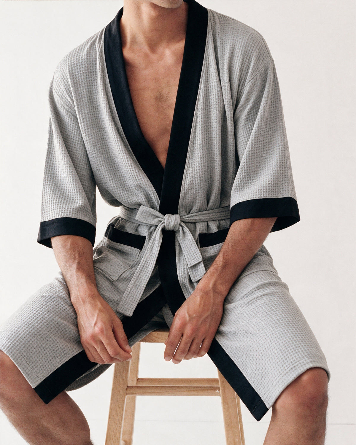 Peignoir Court Homme Coton