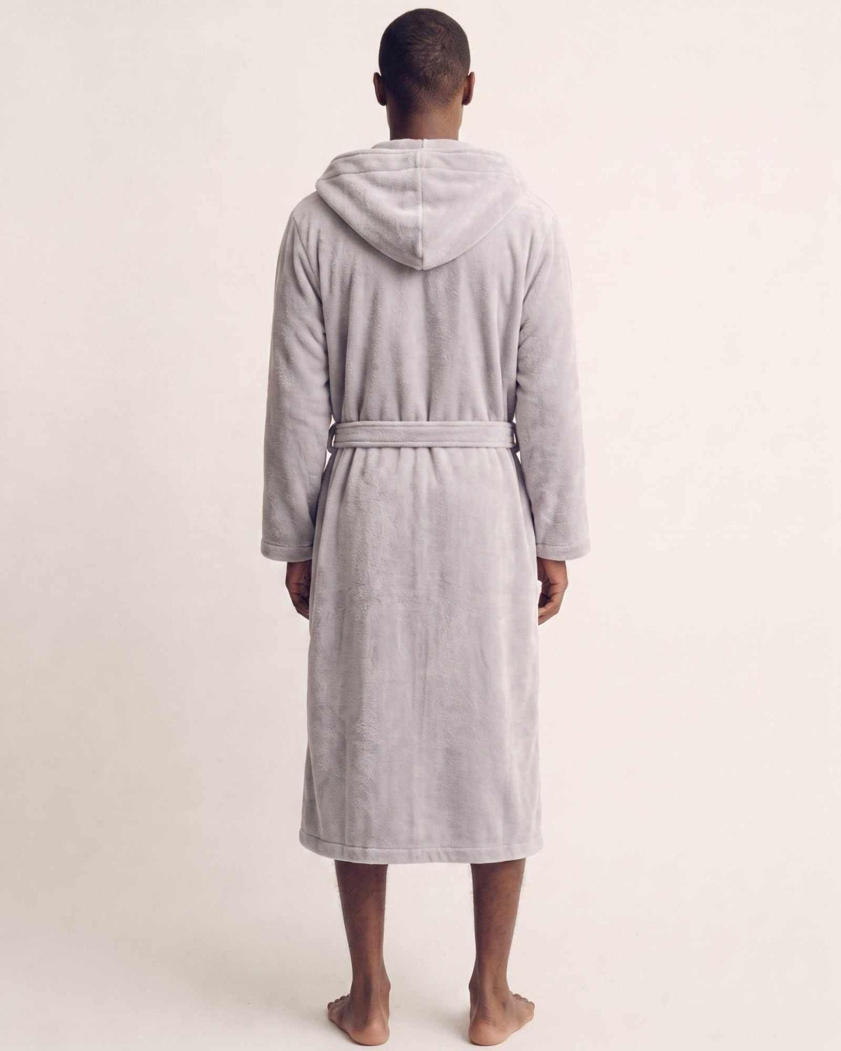 Peignoir de Bain Capuche Éponge Homme Gris