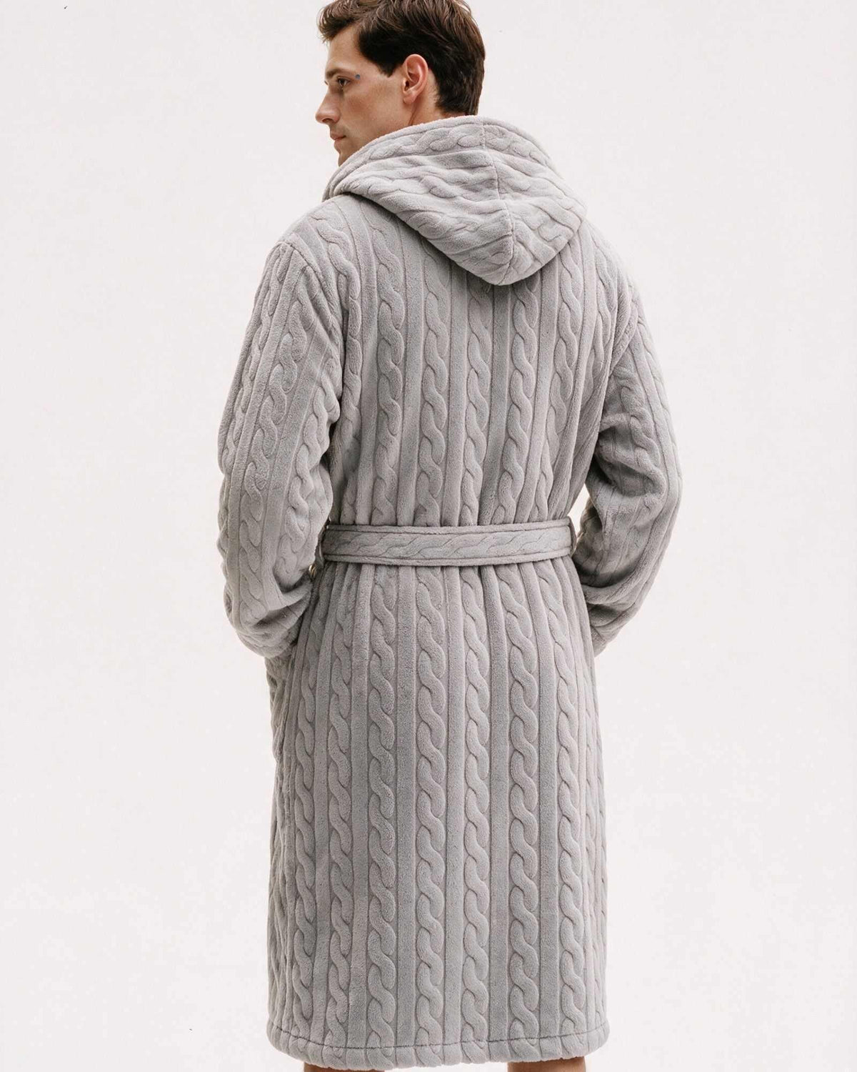 Peignoir Homme Polaire Gris