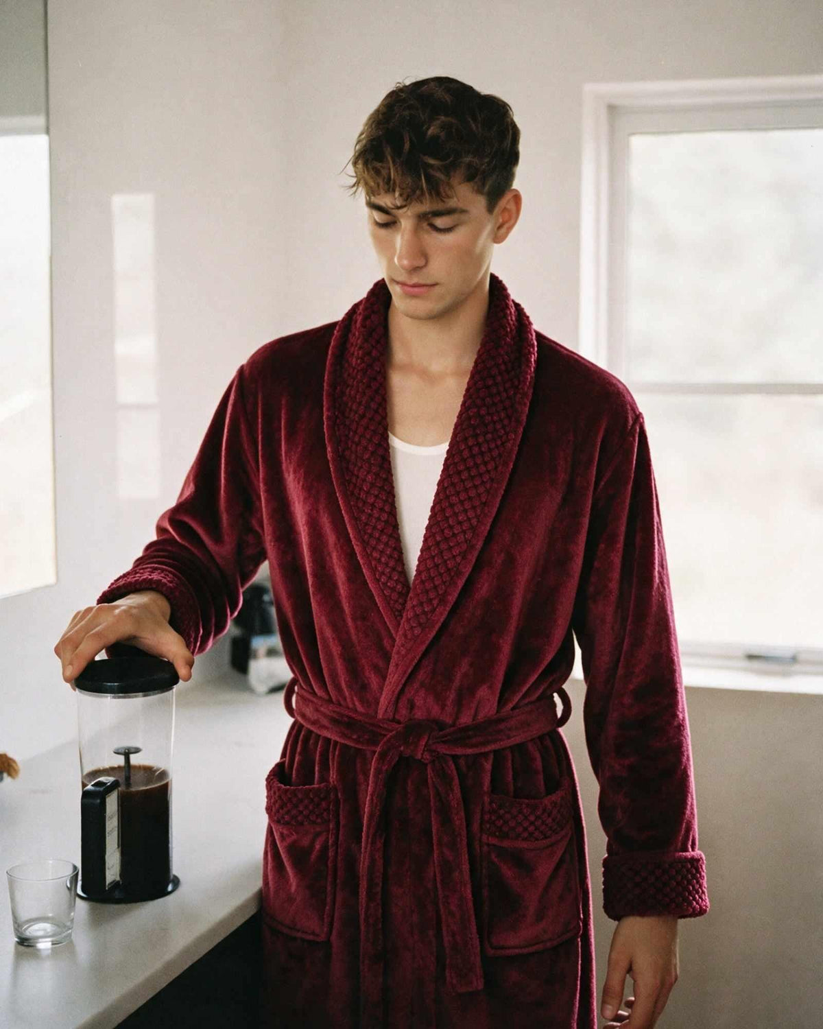 Peignoir Homme Polaire Long