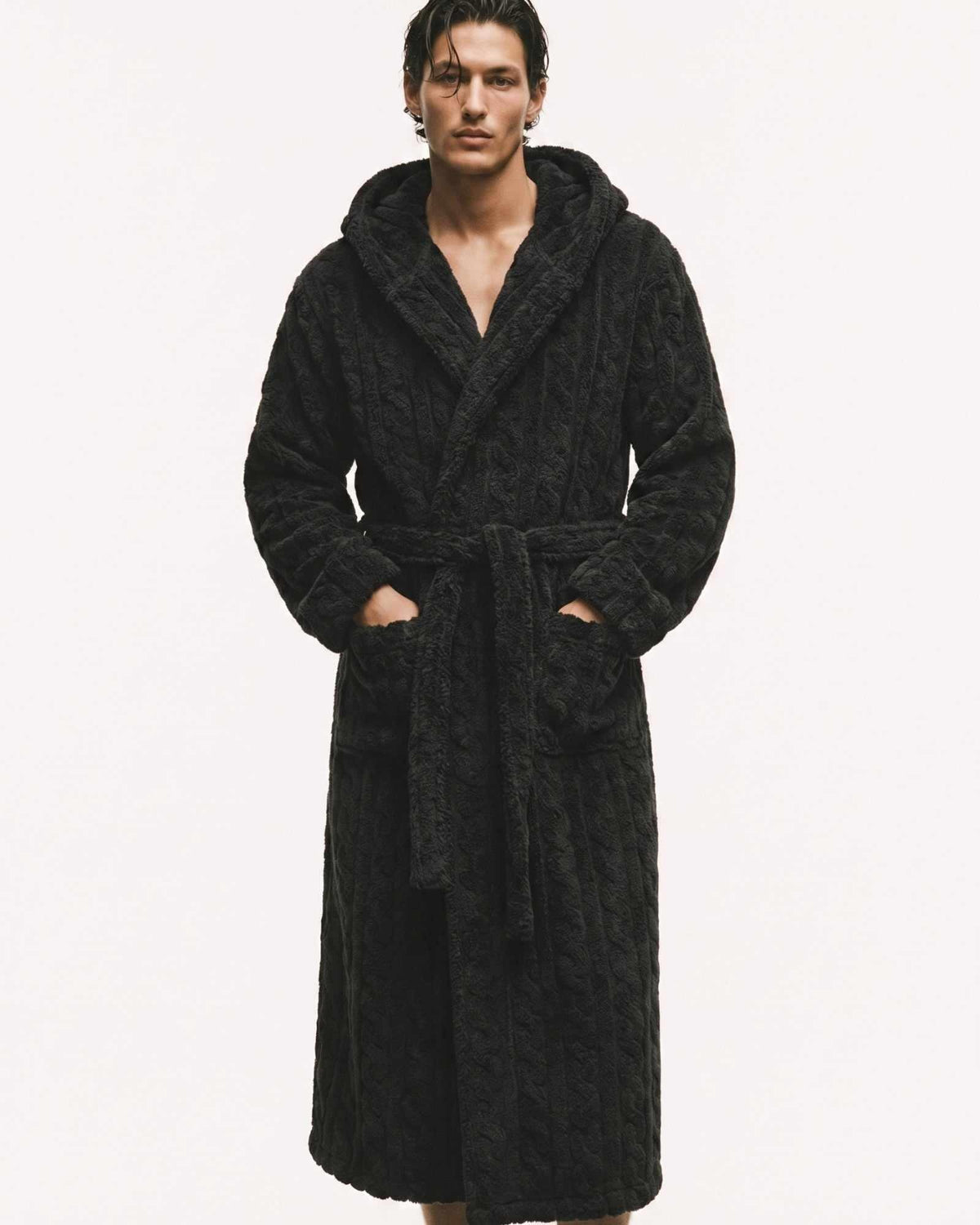 Peignoir Homme Polaire Noir