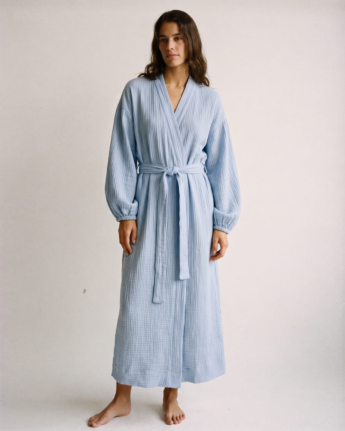 Peignoir Long en Coton