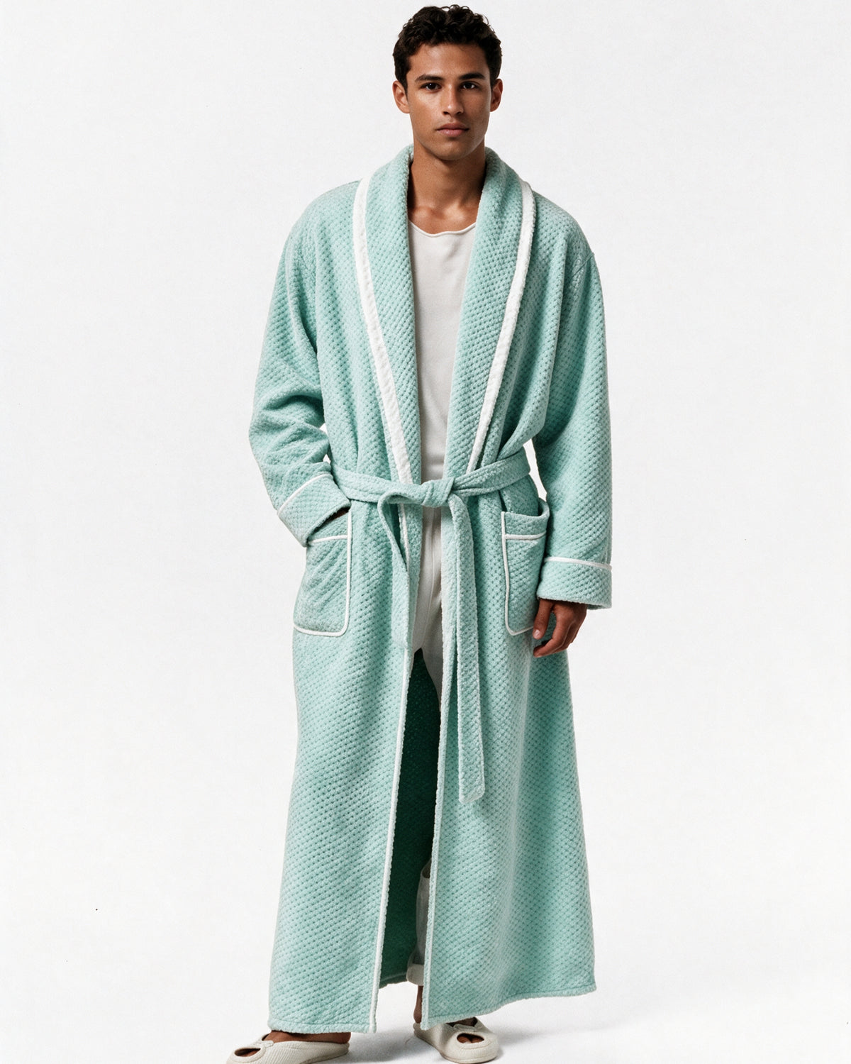 Peignoir Long Homme Hiver Chaud Doux