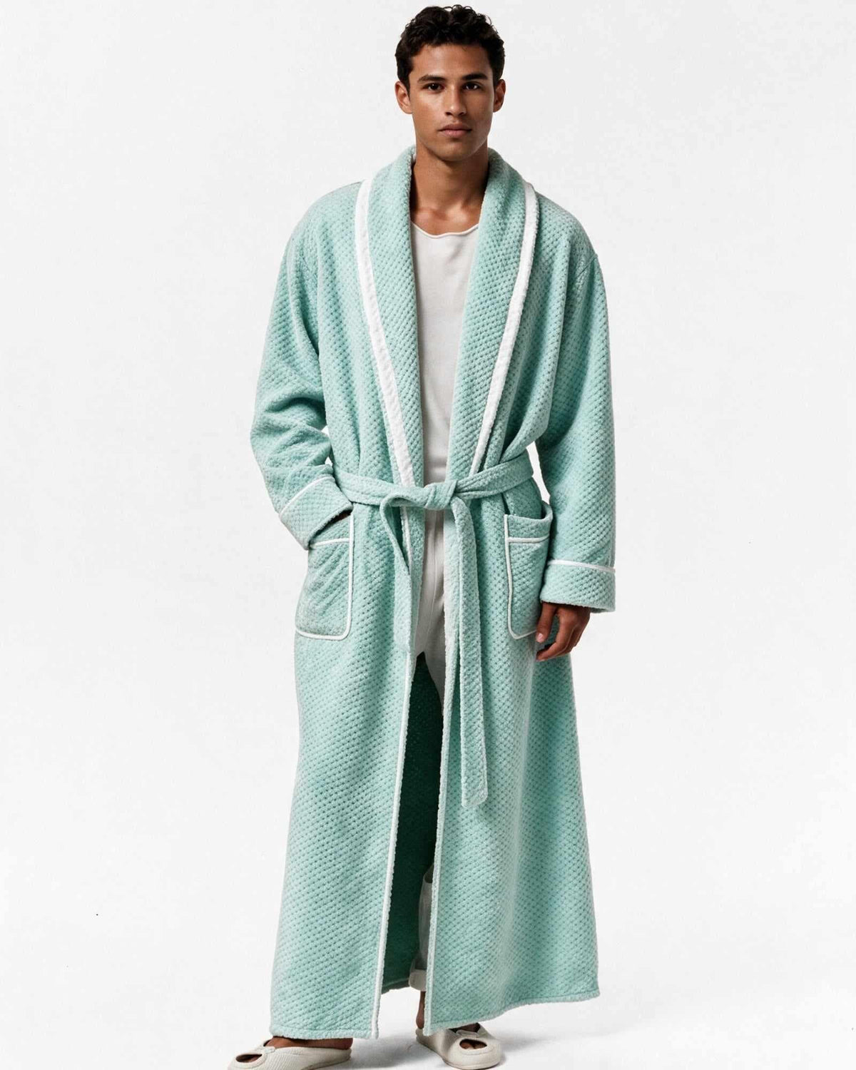 Peignoir Long Homme Hiver Chaud Doux