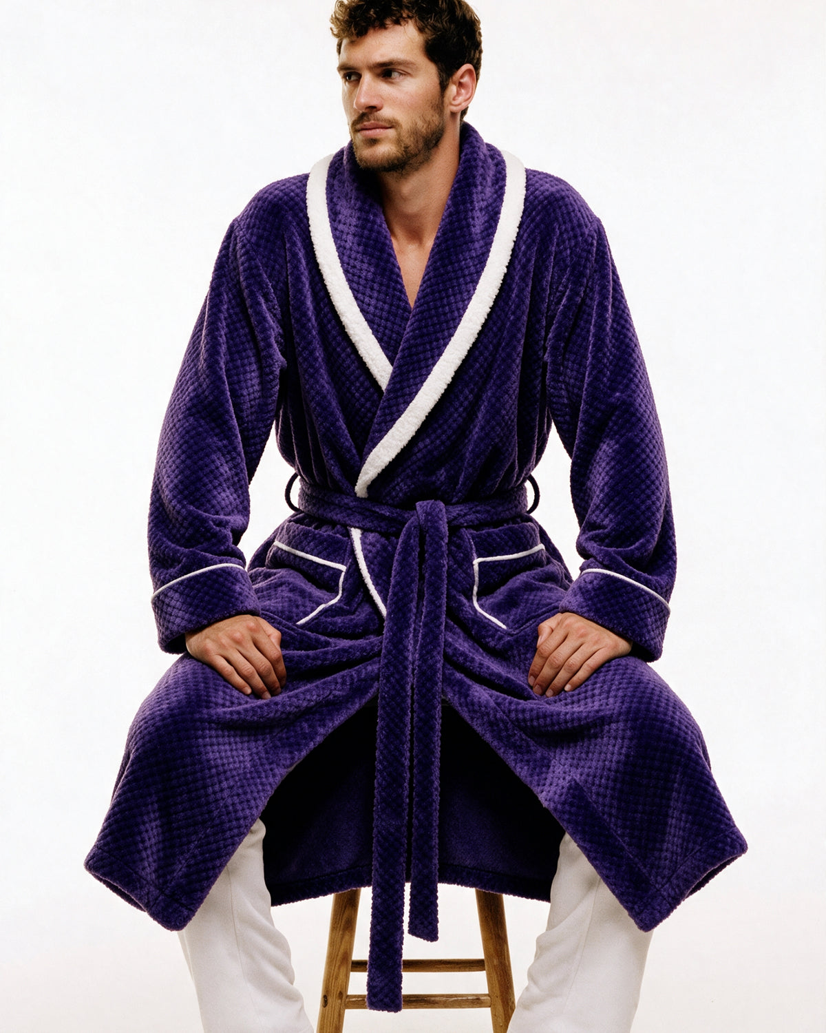 Peignoir Mauve Homme
