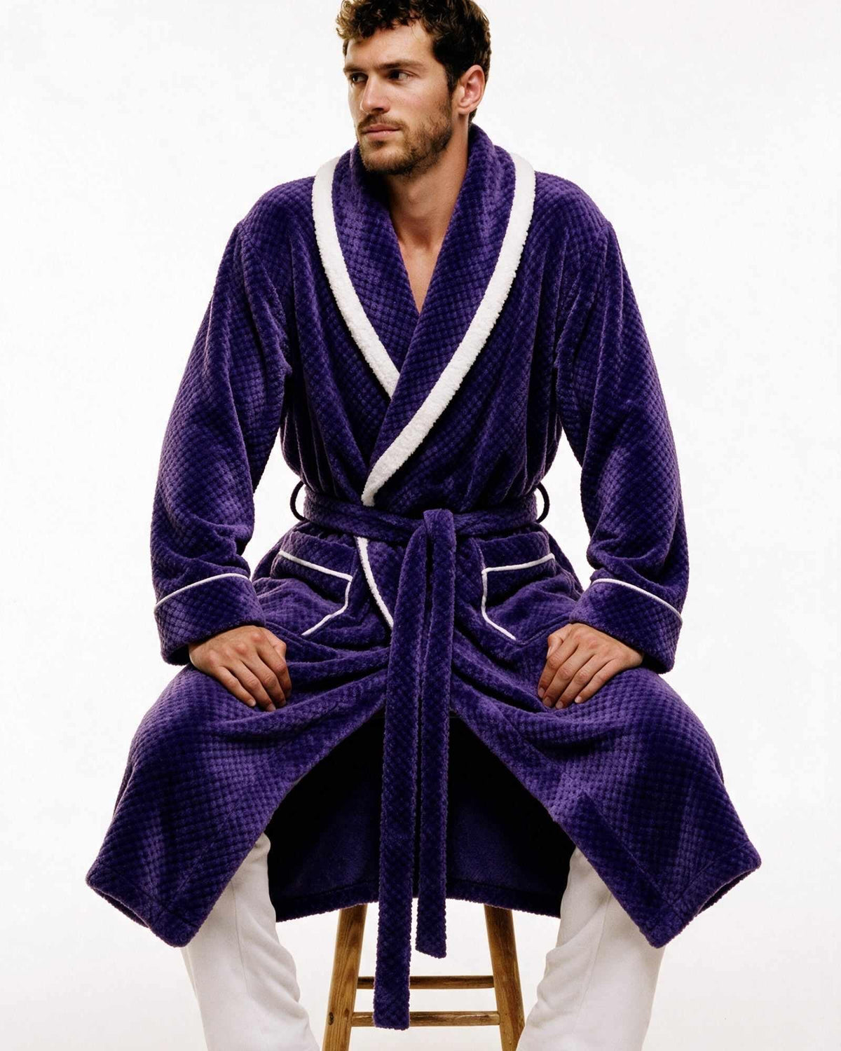Peignoir Mauve Homme