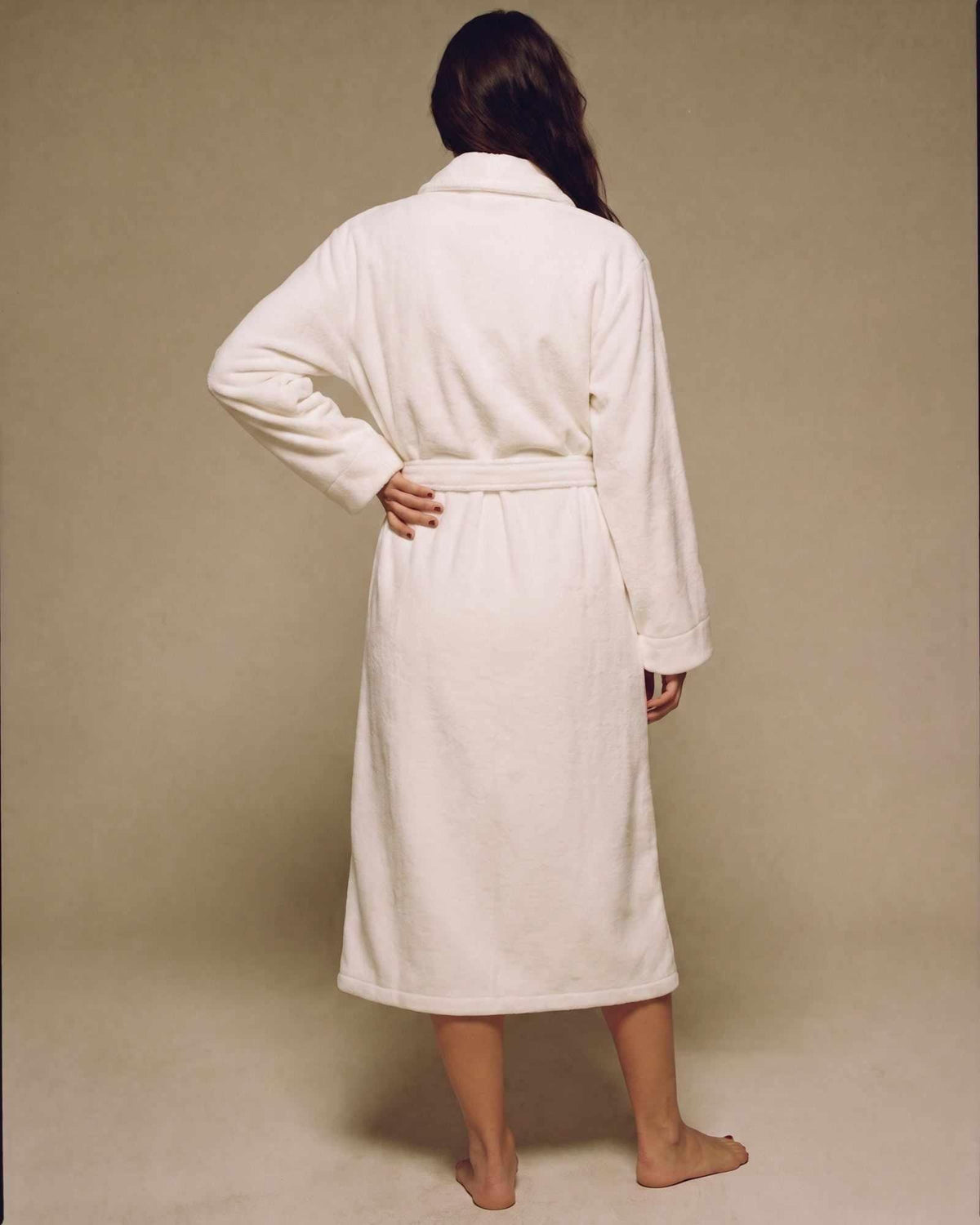 Peignoir Polaire Blanc Femme