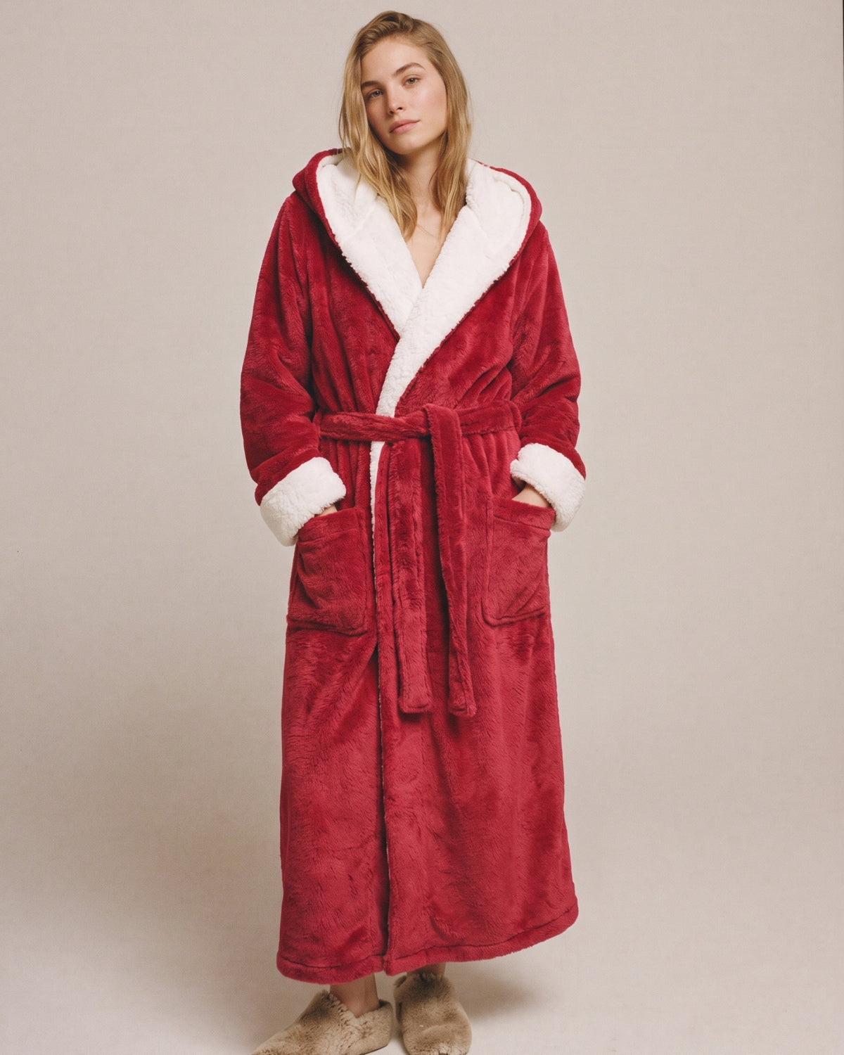 Peignoir Polaire Chaud Femme