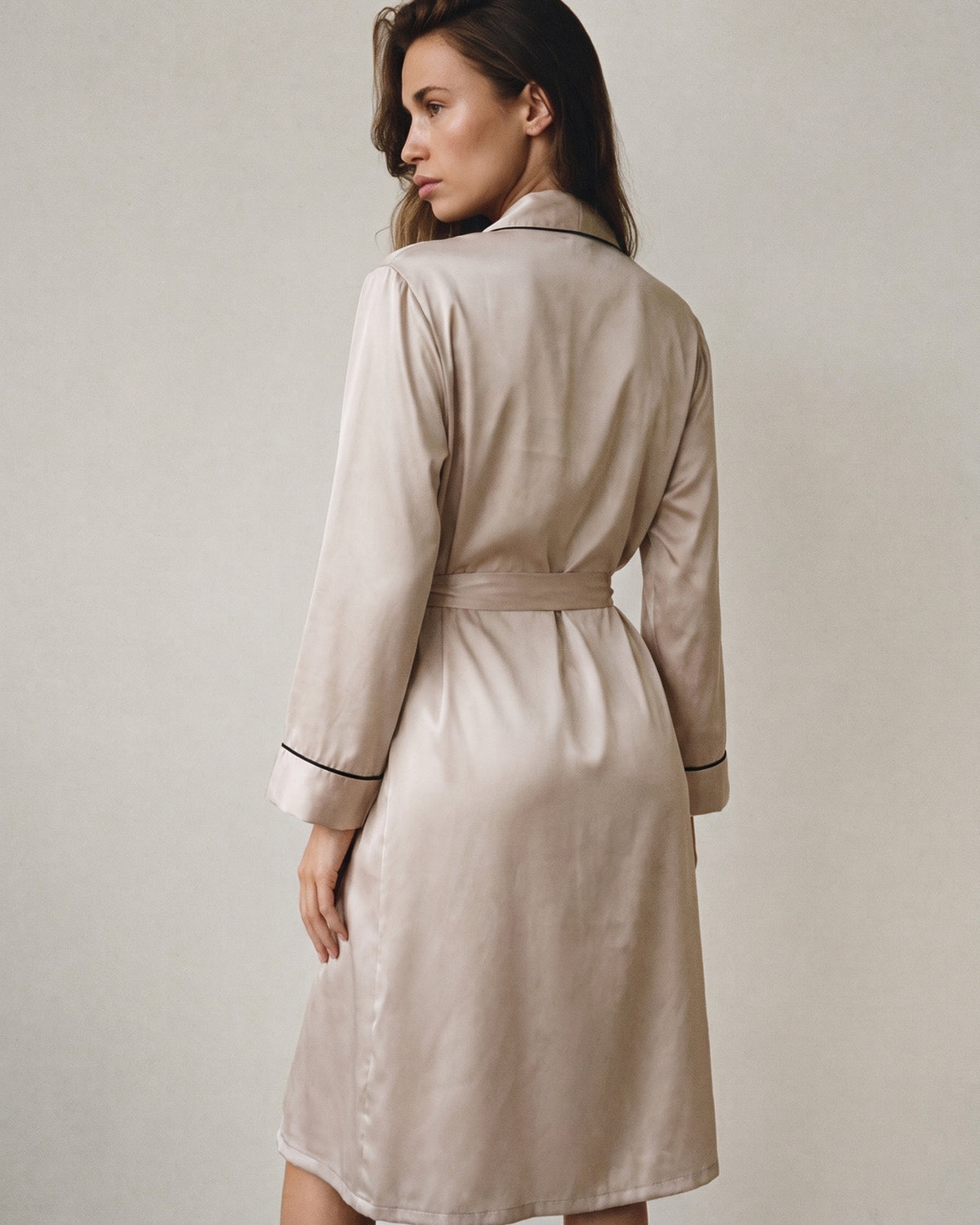 Robe de Chambre en Satin Femme Grande Taille