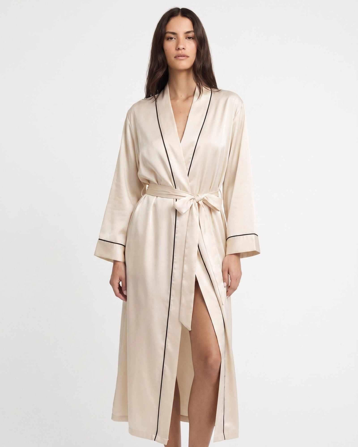 Robe de Chambre en Satin Femme Grande Taille