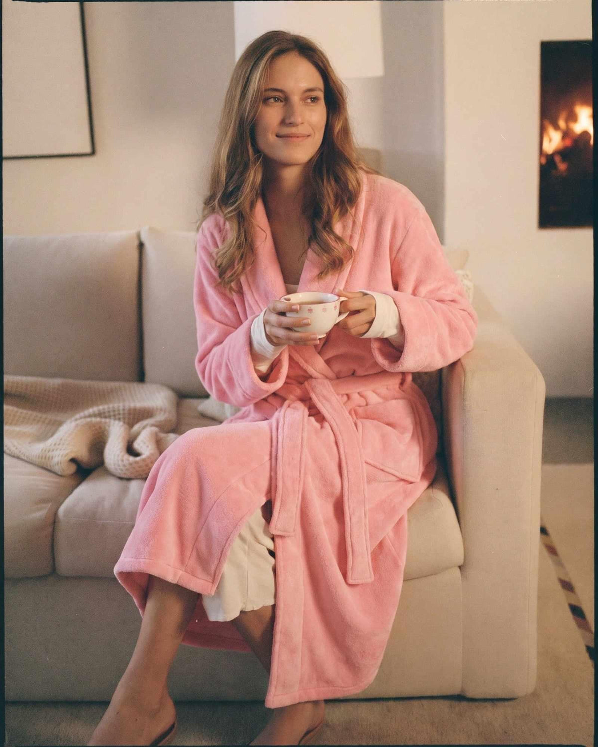 Robe de Chambre Femme Rose