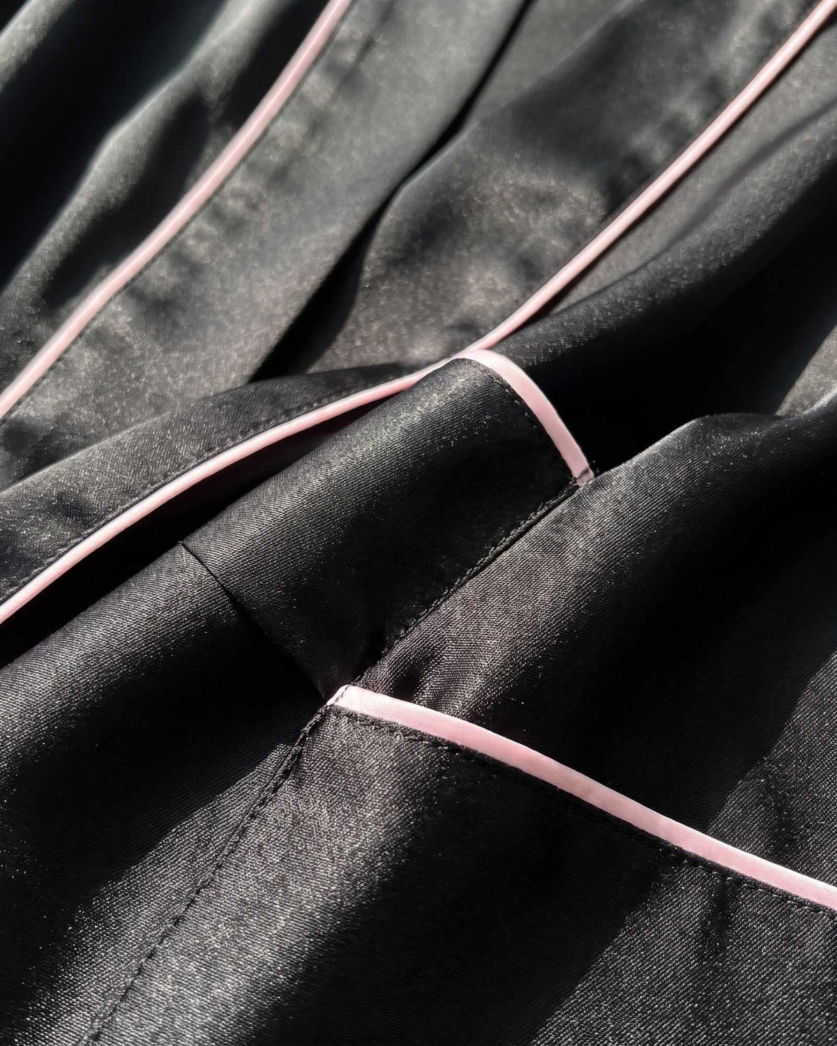 Robe de Chambre Femme Satin Noir