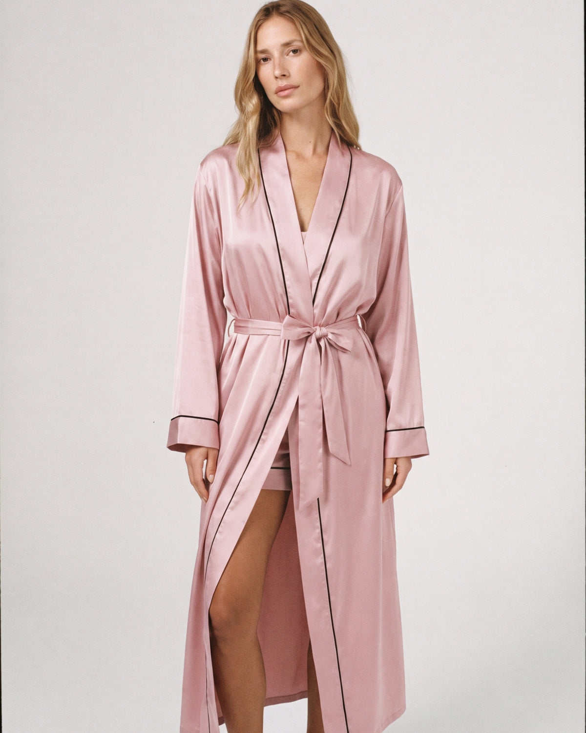 Robe de Chambre Satin Rose
