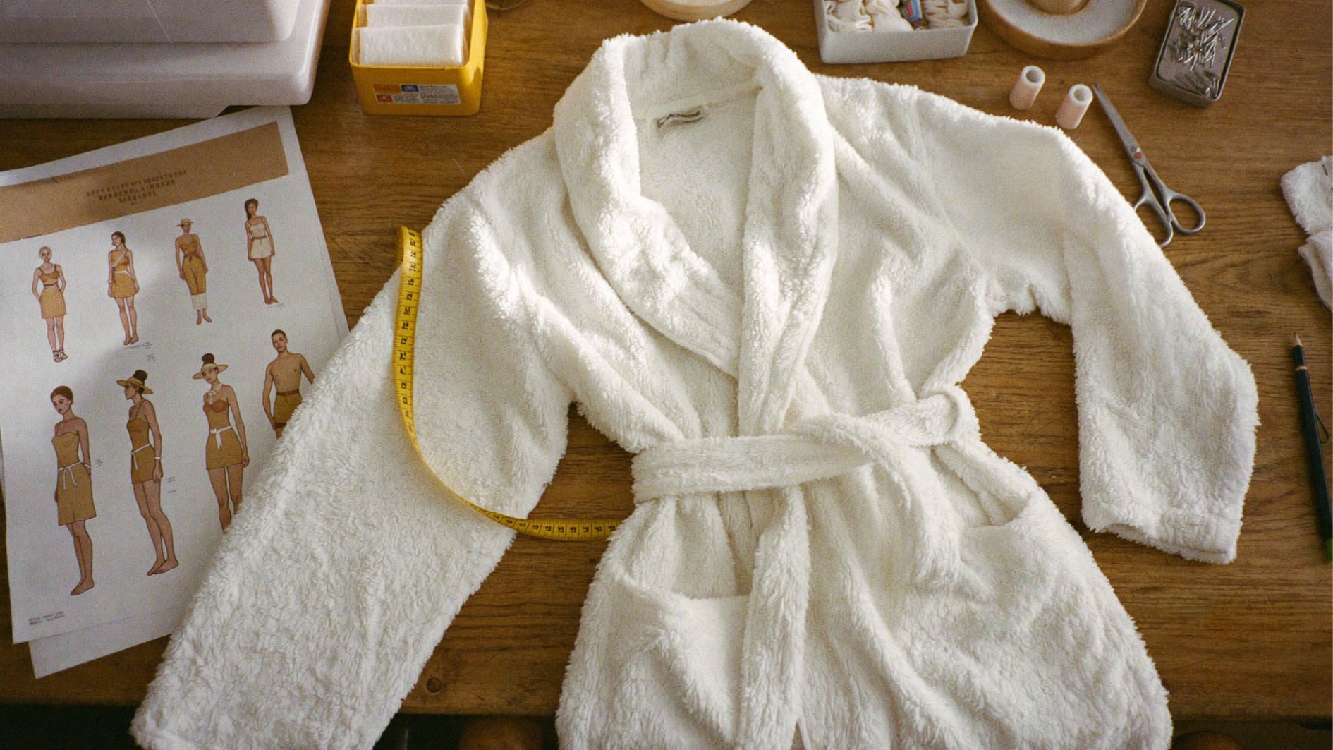 peignoir blanc