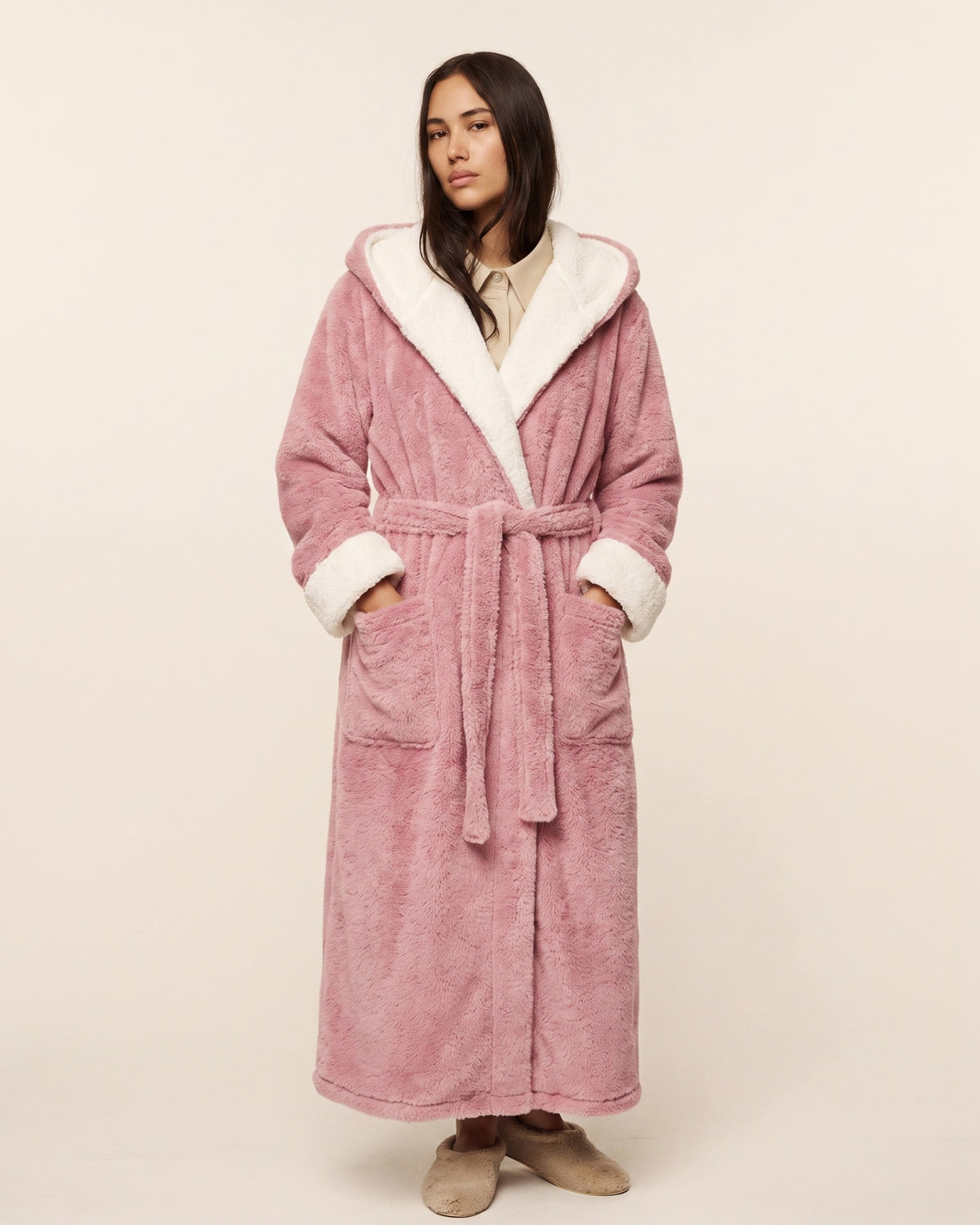 Peignoir Capuche Polaire Femme