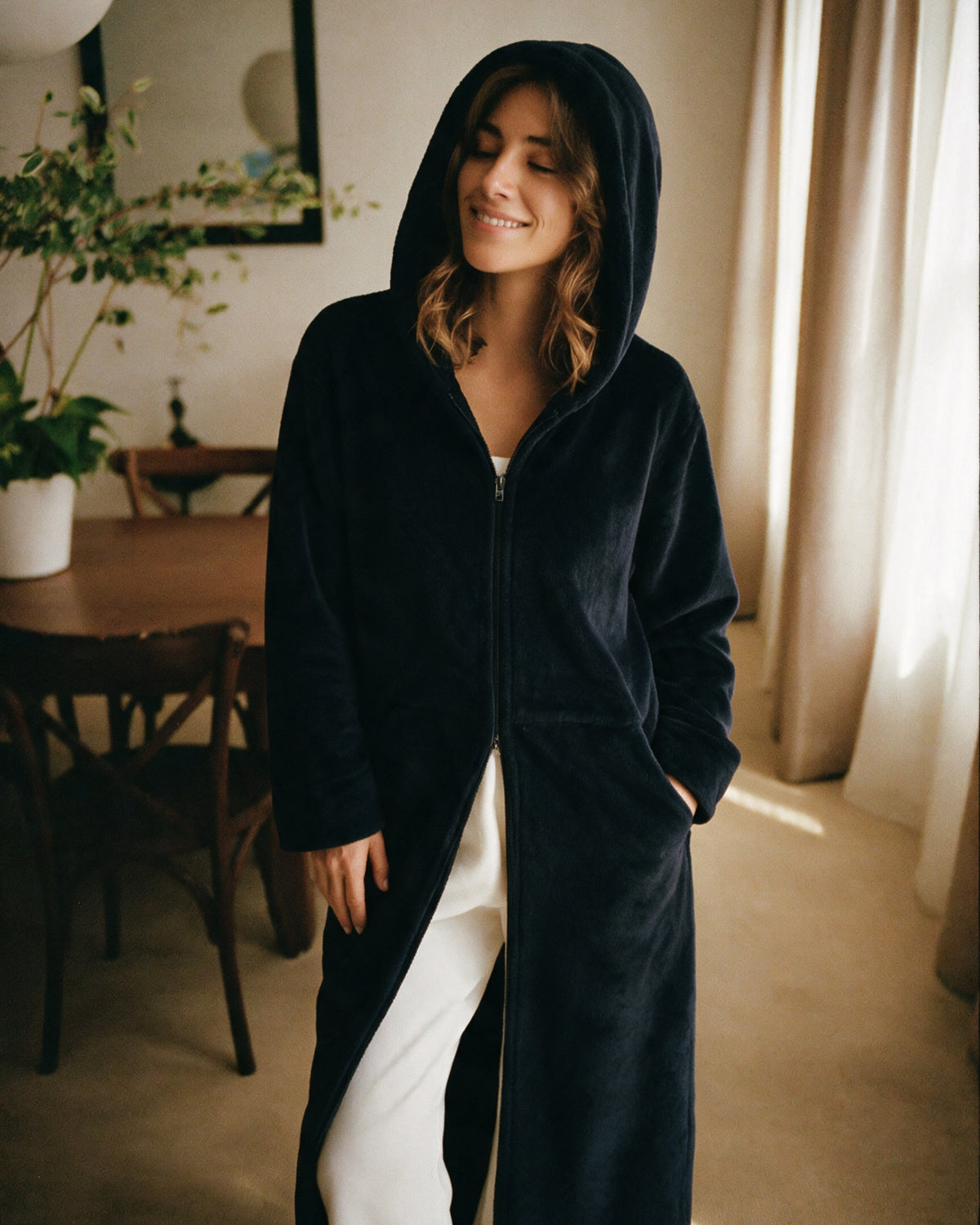 Peignoir Chaud Zippé