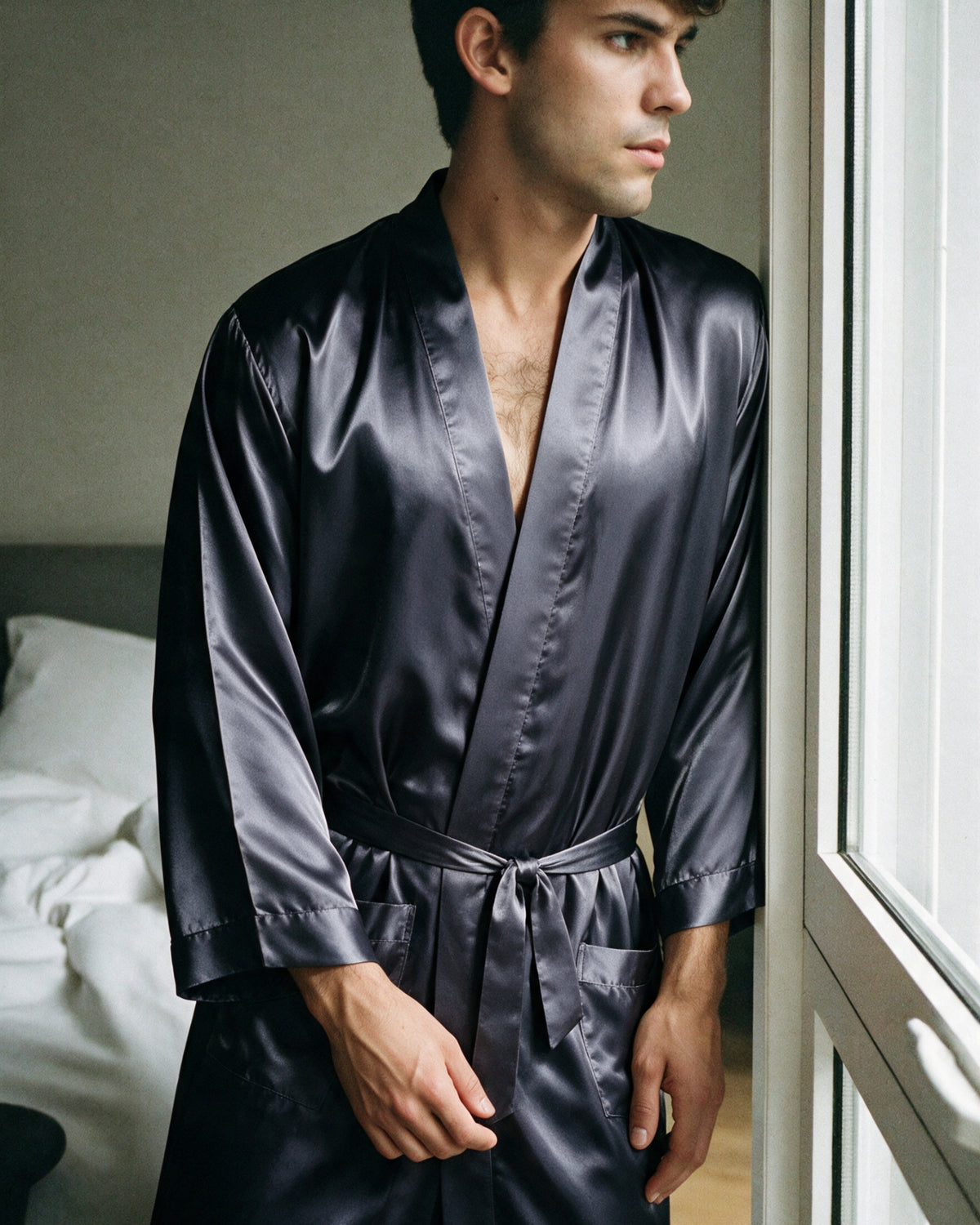 Peignoir d'été Satin pour Homme​