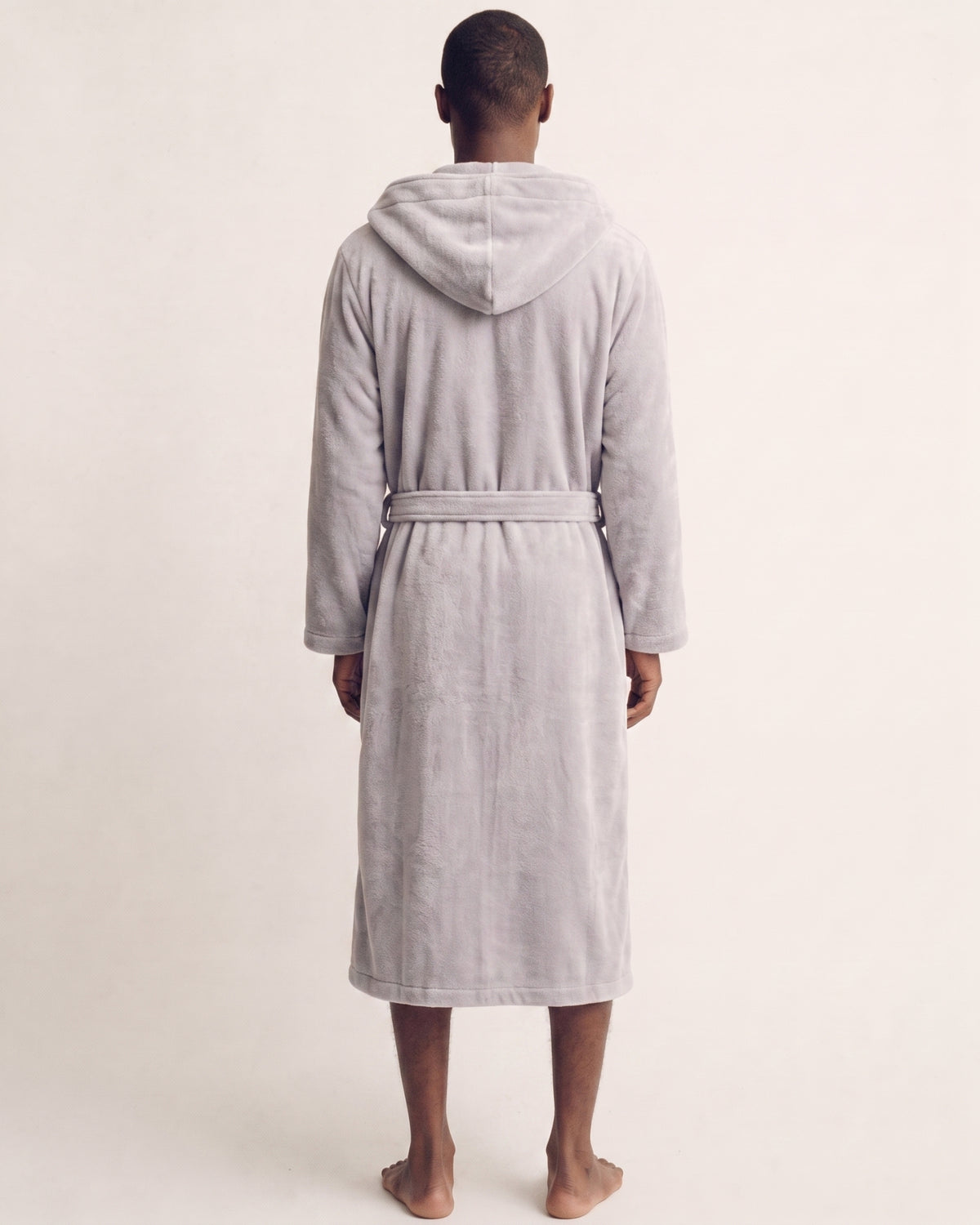 Peignoir de Bain Capuche Éponge Homme Gris​