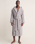 Peignoir de Bain Capuche Éponge Homme Gris​