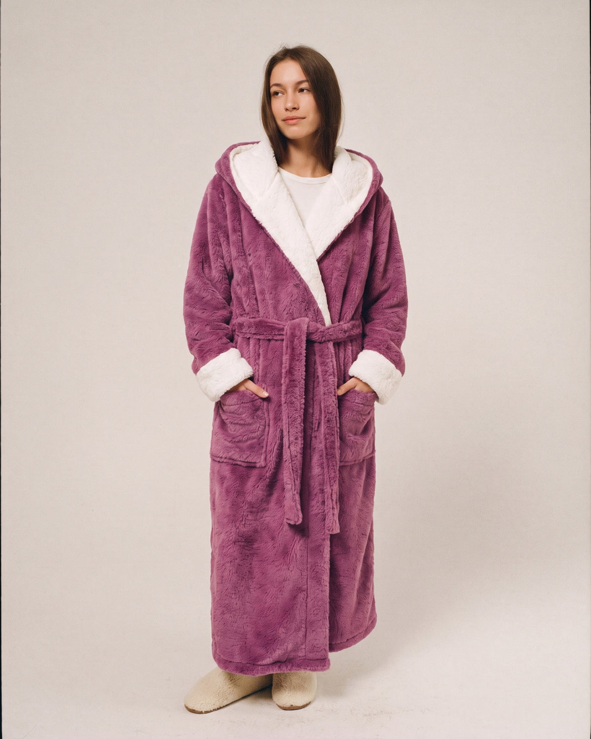 Peignoir Femme Capuche Doux​