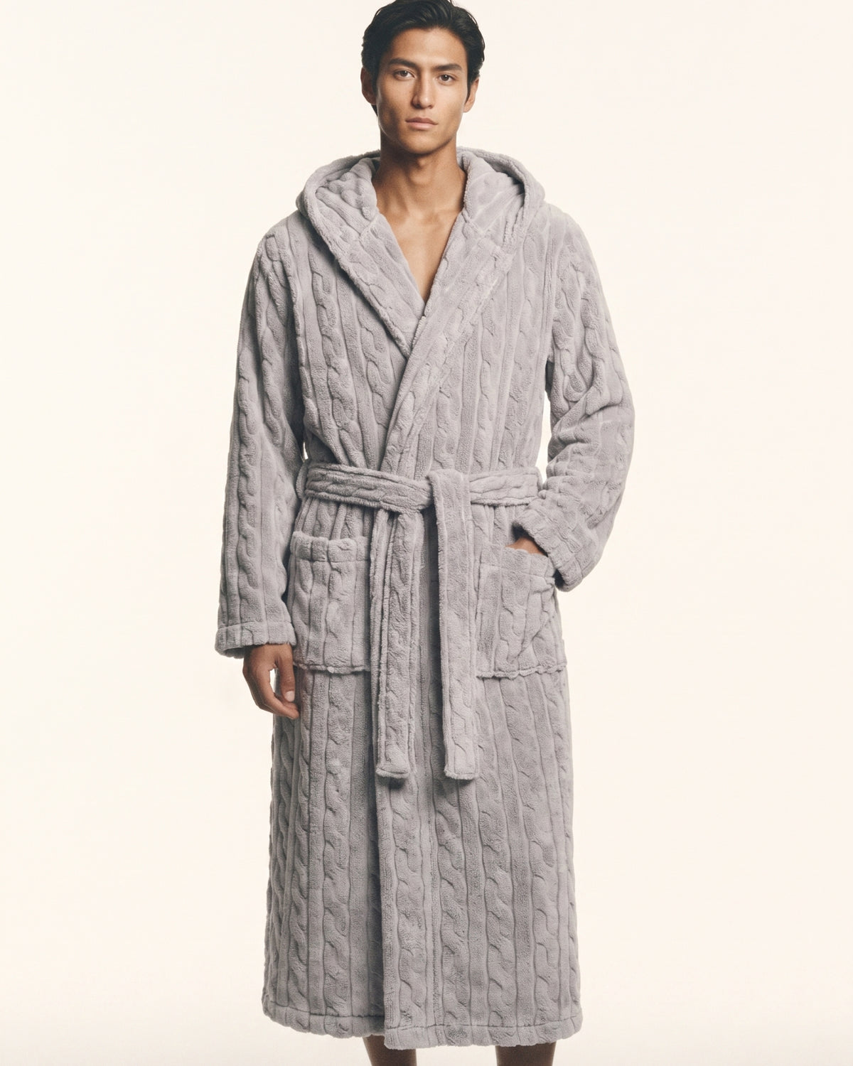 Peignoir Homme Polaire Gris