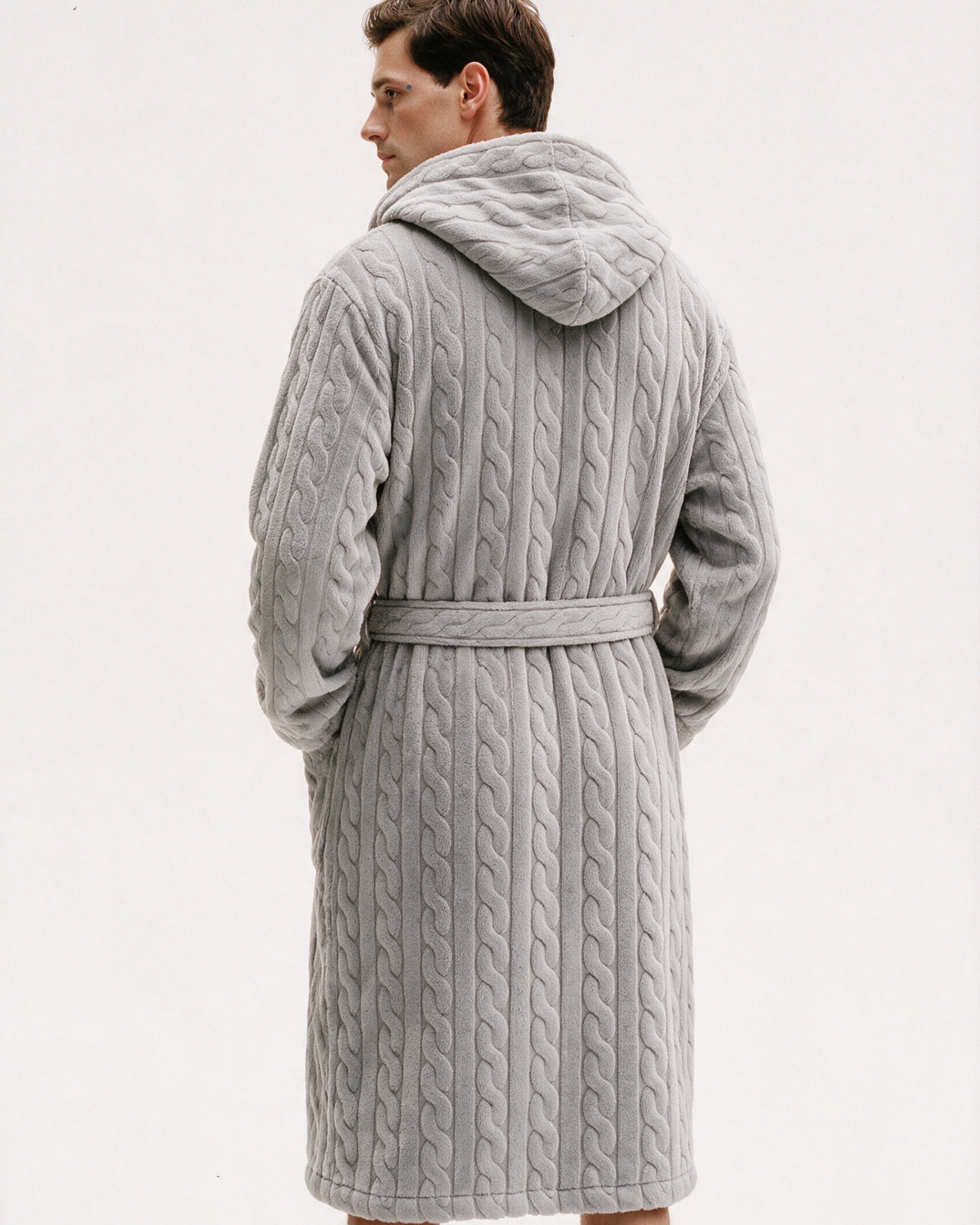 Peignoir Homme Polaire Gris