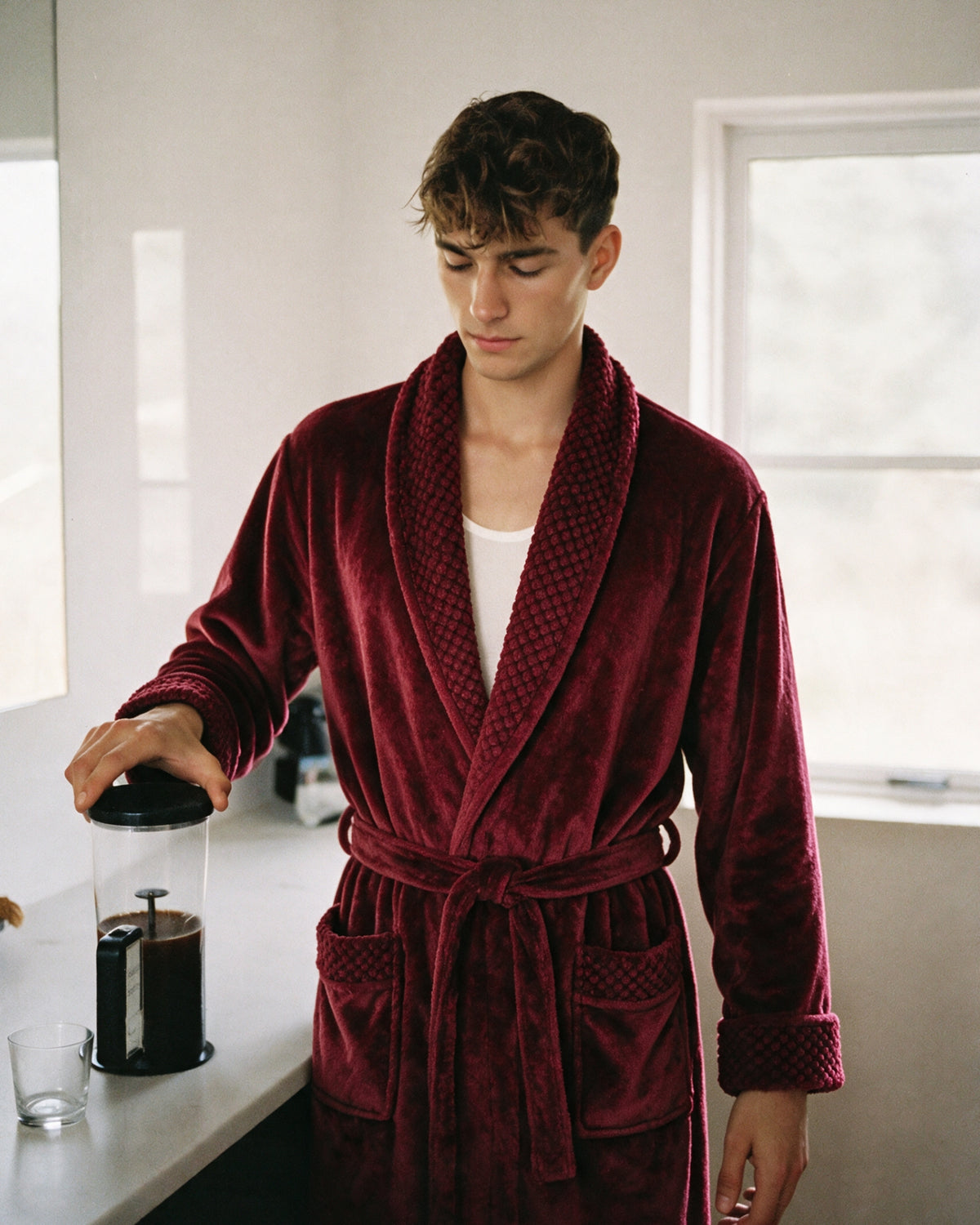 Peignoir Homme Polaire Long