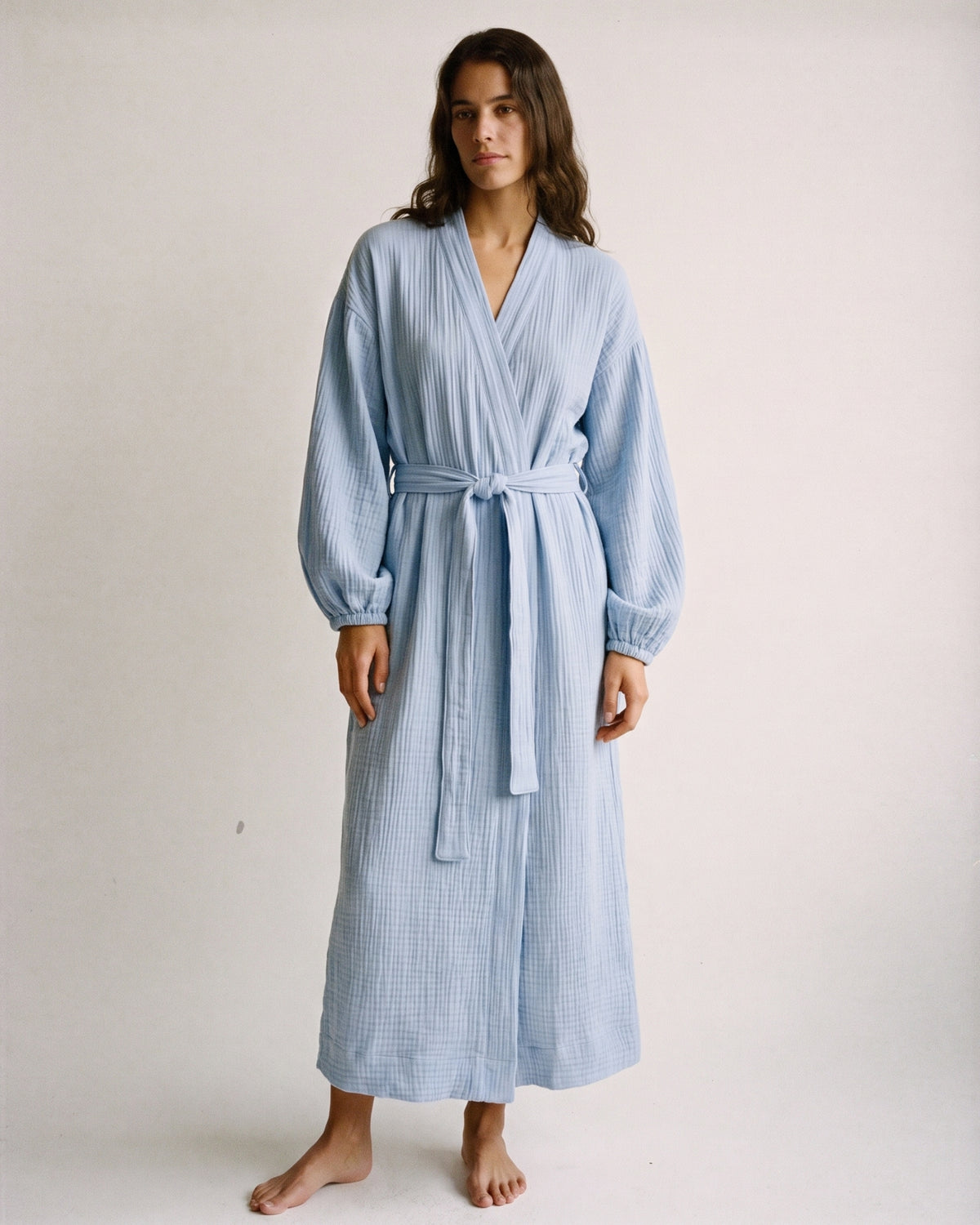 Peignoir Long en Coton