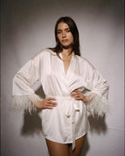 Peignoir Plume Femme