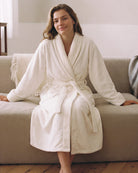 Peignoir Polaire Blanc Femme