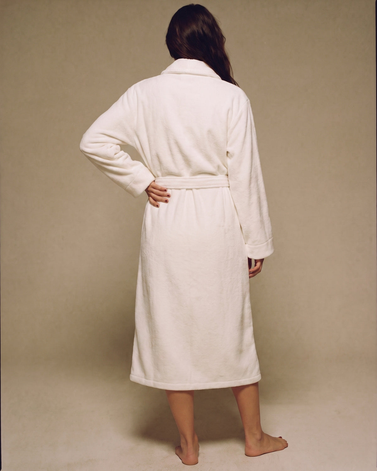 Peignoir Polaire Blanc Femme