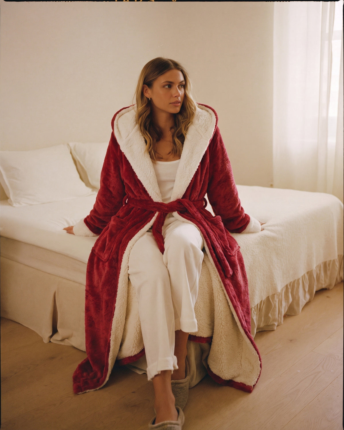 Peignoir Polaire Chaud Femme