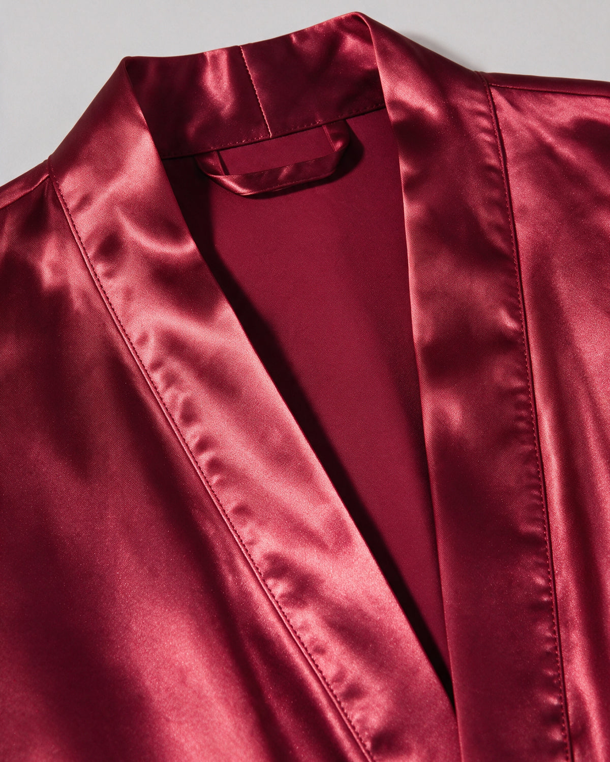 Peignoir Satin Homme Rouge