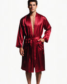 Peignoir Satin Homme Rouge