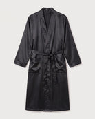 Peignoir Satin Noir Homme