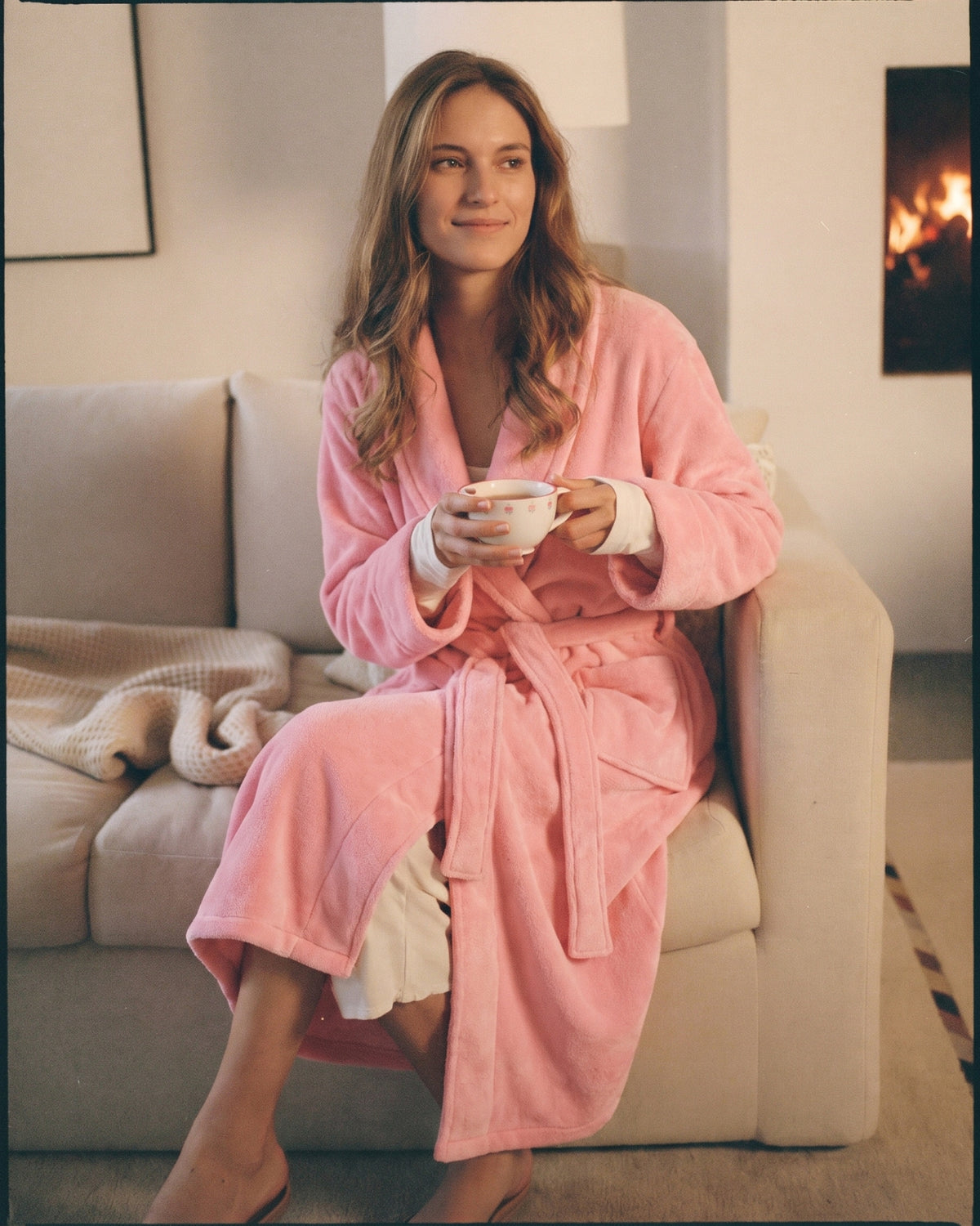 Robe de Chambre Femme Rose