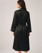Robe de Chambre Femme Satin Noir