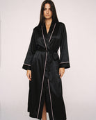 Robe de Chambre Femme Satin Noir