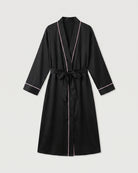 Robe de Chambre Femme Satin Noir